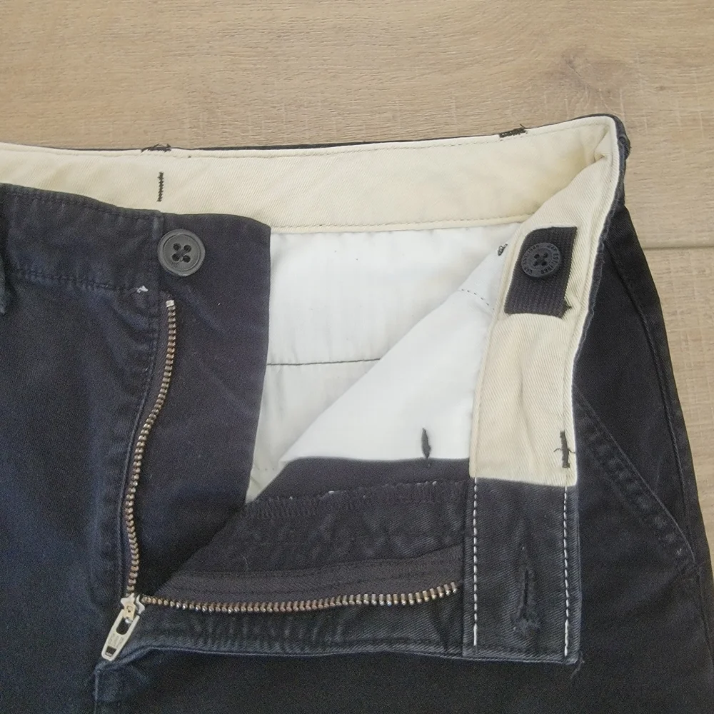 GAP Kids Boy Size 18 True Black Uniform Straight-Fit Stretch Adjustable Khakis